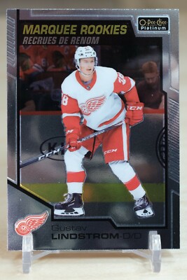 2020-21 OPC Platinum Marquee Rookies Gustav Lindstrom #182 Detroit Red Wings