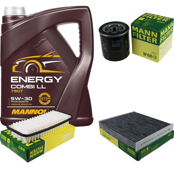 Mann Inspektionspaket 5L Mannol Energy 5W-30 FüR Toyota Yaris 1.0 Vvt-I 1.3-image