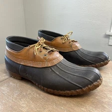 VTG LL Bean Maine Hunting Shoes Men’s 13M Rubber Mocs Unlined Fisherman USA Made