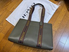 COACH Tote Bag Business Olive Khaki CM716