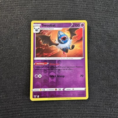 Pokemon TCG Vivid Voltage Swoobat Reverse Holo Card 74/185