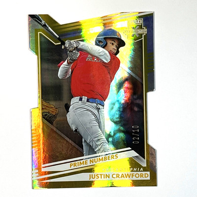 2022 Panini Elite Extra Edition 17 Justin Crawford Die-Cut Gold /10 Rookie Card