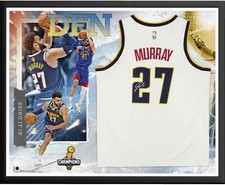 Jamal Murray Nuggets 2023 Finals Champs Framed Signed Association Jersey Collage