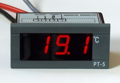 LED Einbauthermometer rot digital -30° +100°C Digitalthermometer LED-Thermometer