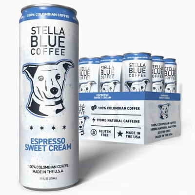 Espresso Sweet Cream Latte Cans, Ready-To-Drink Coffee Energy Beverage, 100% Col