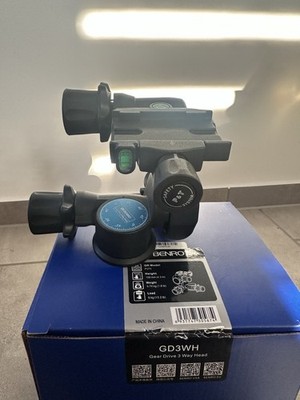Benro GD3WH Gear Drive 3-Wege Neiger mit PU70 QR Platte   OVP   Stativ Kopf