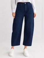 Rag & Bone Chase High Waist Barrel Leg Jeans in Sapphire