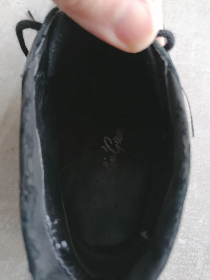 Chaussures montantes noires petit talon pointure 38 avec lacets - Photo 4/4