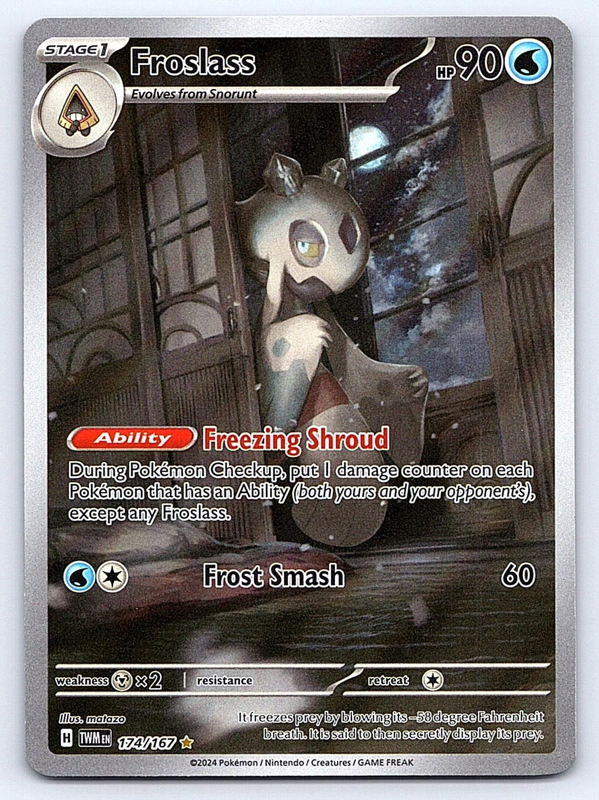 ⭐ Froslass 174/167 Holo Illustration Rare Twilight Masquerade Pokemon Near Mint