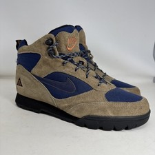 Men's Vintage Nike ACG Caldera Hiking Boots 10.5 Brown Blue VGC suede 950406