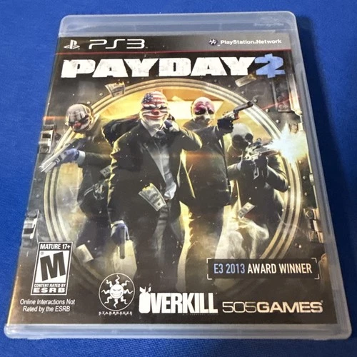 Payday 2 (Sony PlayStation 3, 2013) E3 Award Winner CIB, Mint Disc, Ships Fast!