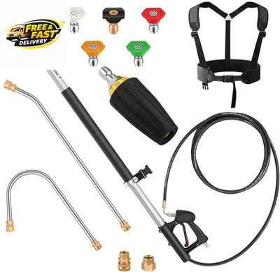 #ad #ad 24 FT Telescoping Pressure Washer Wand Extension Hot Water Supported Power Wash $159.30