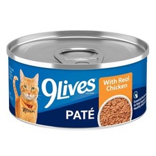 24x 9 Lives Chicken Dinner Cat Food Canned Meal New Bulk Pack Sealed 5.5oz