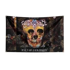 Aerosmith Rock Band Fabric Flag Banner Tapestry Wall Art Hang Room Decor 3x5ft