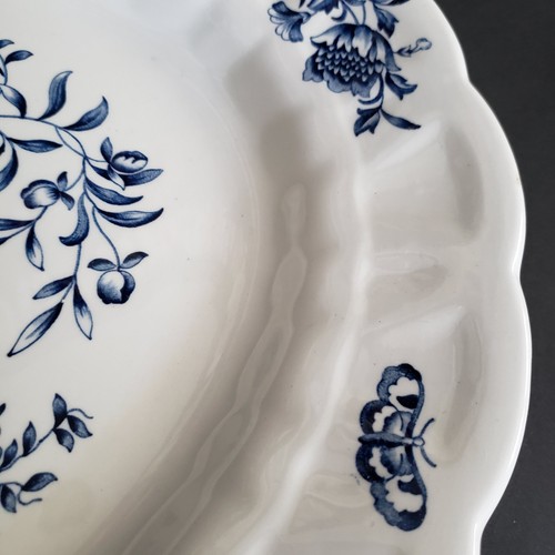 Vtg Booths 18" Peony Blue & White Oval Platter England A8021 Transferware - Picture 15 of 18