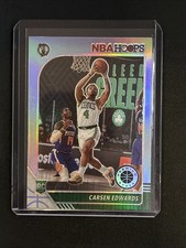 🔥Carsen Edwards 2019-20 NBA Hoops Premium Stock Silver Parallel Prizm RC #227
