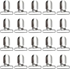 20Piece Men's Suspender Clips Heavy Duty Bed Sheet Fasteners and Straps Holder
