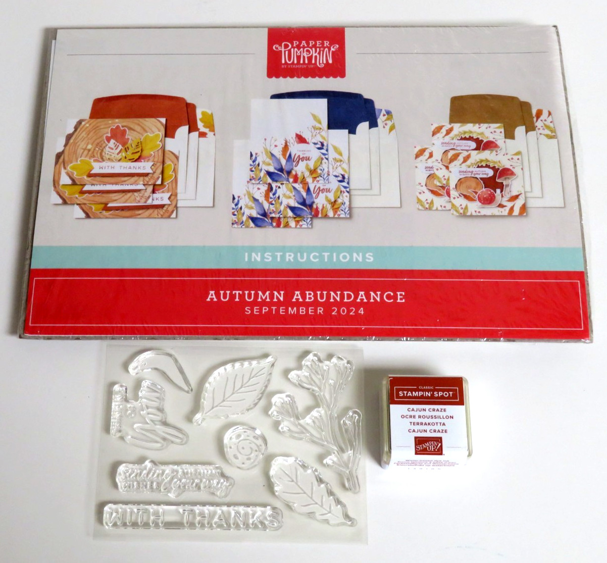 NEW Stampin' Up AUTUMN ABUNDANCE Paper Pumpkin SEPT 2024 Card Kit COMPLETE