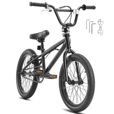 VEVOR 18-Inch BMX Bike Freestyle Bike Men Kids BMX Bicycle Hi-Ten Steel Frame
