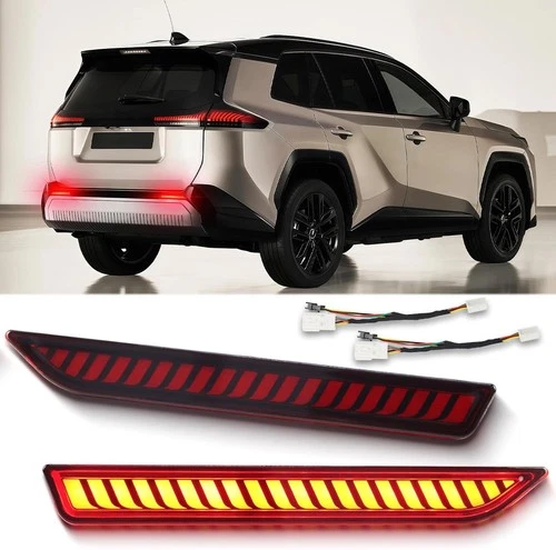 LED Rear Bumper Reflector Tail Brake light Accessories for Toyota RAV4 2026