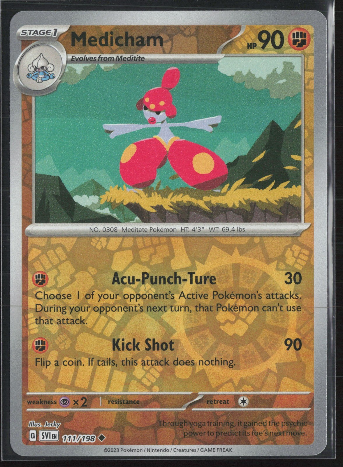 Medicham 111/198 Reverse Holo - SV01: Scarlet & Violet Base Set - NM