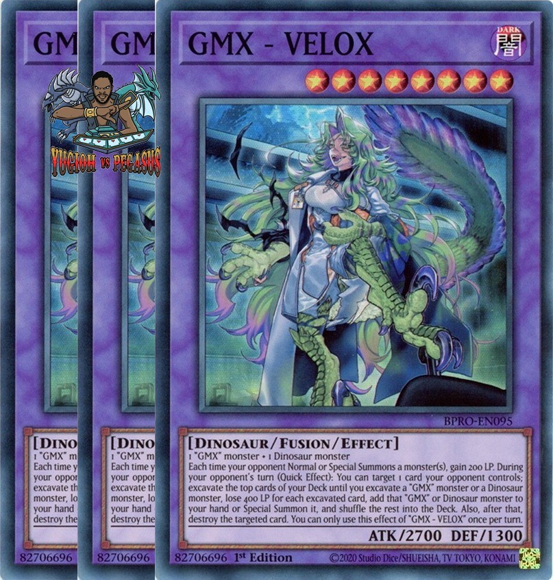 Yugioh! 3x GMX - VELOX BPRO-EN095 Super Rare 1st Ed NM