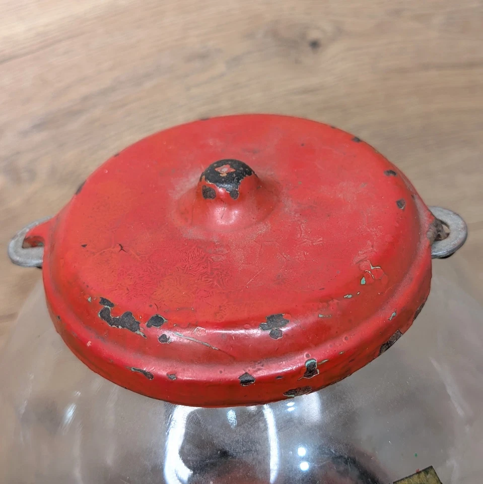 Винтажный красный дозатор жевательной резинки/арахиса 1930-1940-х годов Columbus One Cent 14 дюймов - Изображение 4 из 4