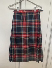 Red Tartan Vintage Wool Kilt