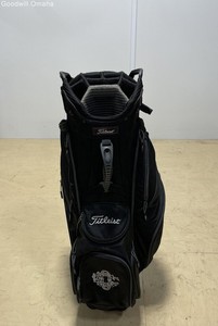 Titleist 14-Way Divider Golf Cart Bag (Black) W/ Rain Cover & Shoulder Strap