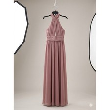 Vow'd Holly Dress Mauve Pink Chiffon Halter Neck Maxi Gown Size 2 NWT