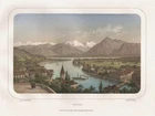 Thun Switzerland View Lithograph 1850