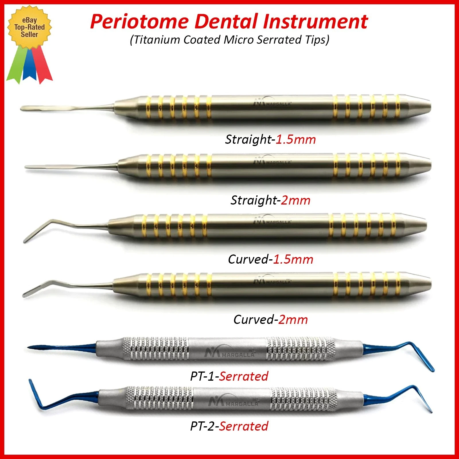6Pcs Periotome Periodontal Ligament Knives Extraction Serrated Dental instrument