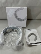 Cervical Vertebra Massager Hot Tens Compress Style Rechargeable Portable White