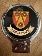 Vintage Lancashire car badge by Renamel Lambretta Vespa front rack Mods