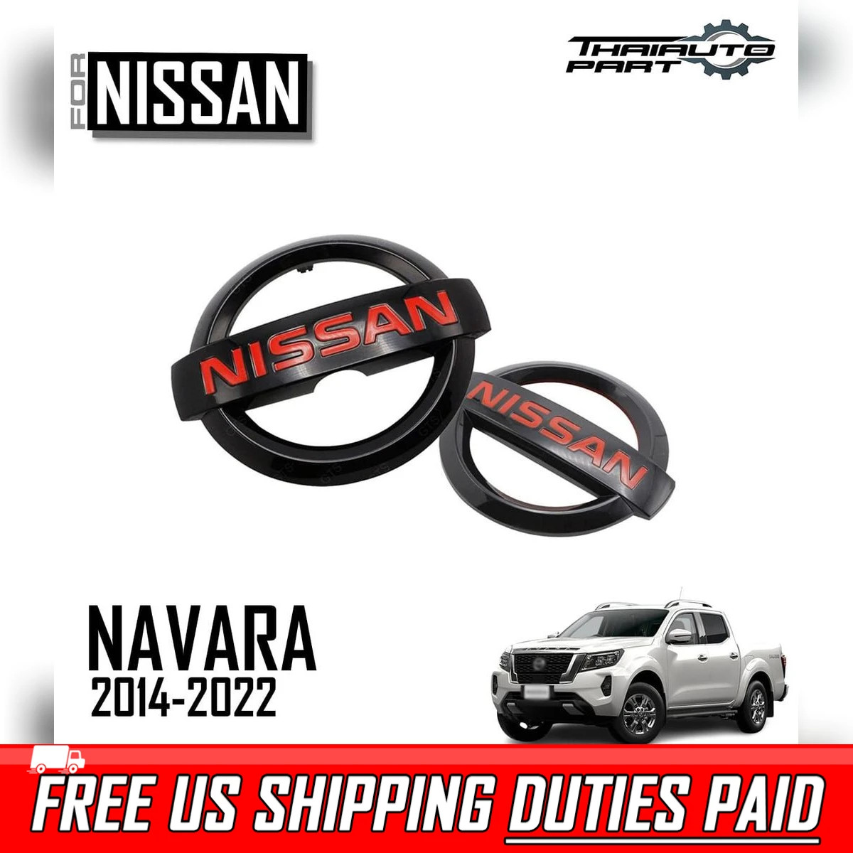 Front Rear Logo Badge Emblem For Nissan Navara NP300 Pro4x 2014 