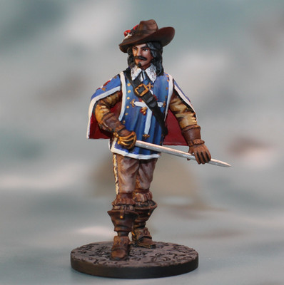  Musketeer Painted Collection Miniature 3D Figurine 54 mm 1/32  
