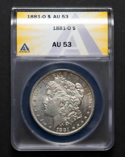 1881-O Morgan Silver Dollar ANACS AU-53 Was Prooflike Before Circulation!