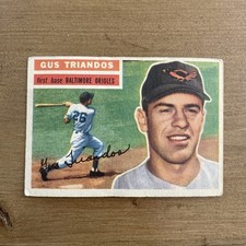 1956 Topps - Gus Triandos - #80 White Back Baltimore Orioles