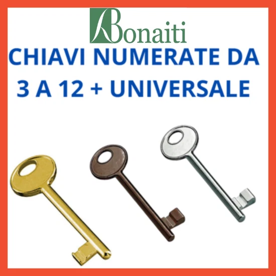 Chiave Serratura Porta Interna Patent Bonaiti Chiavi 3 4 5 6 7 8 Passepartout B