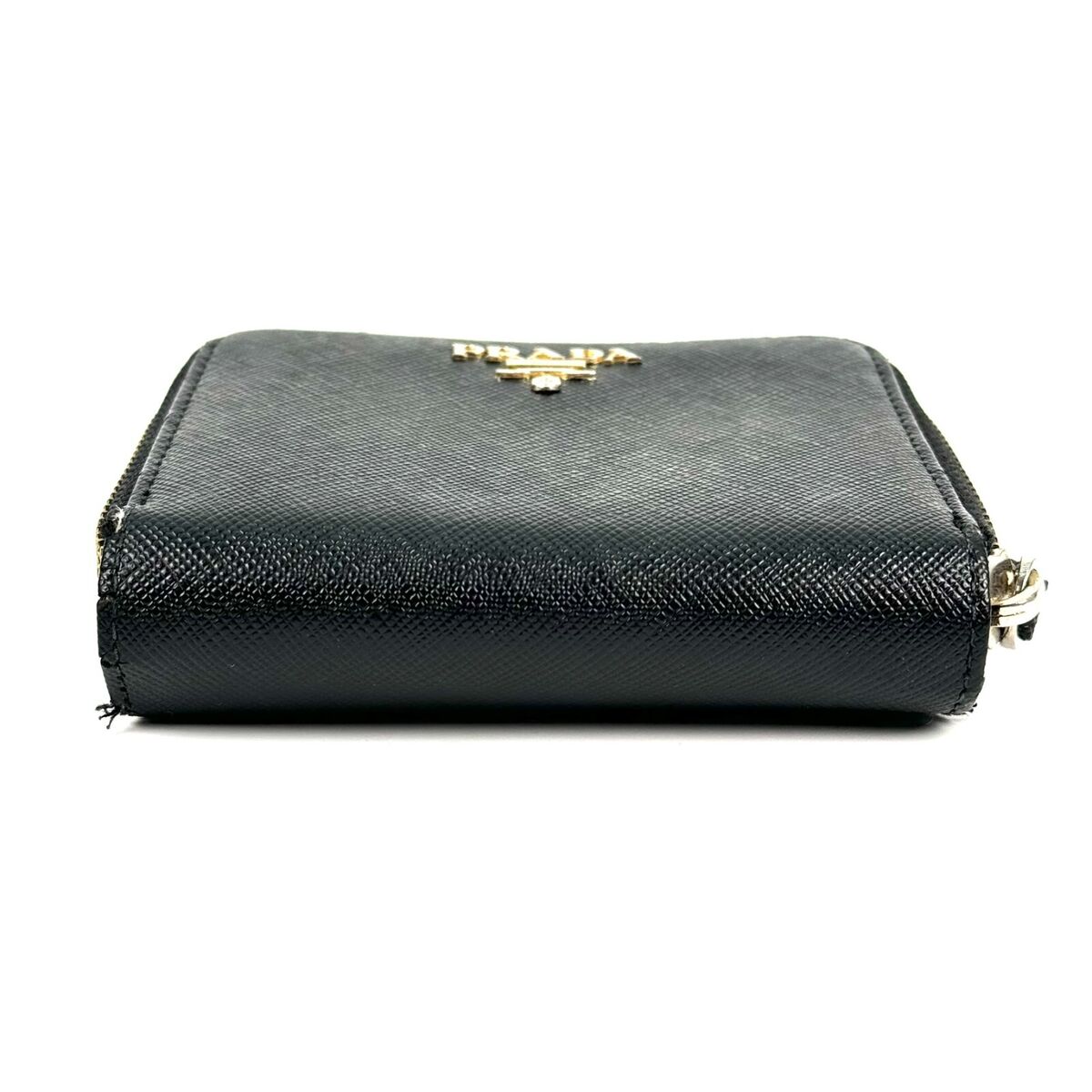 Prada Saffiano Leather Nero Black Multic Logo Zip Around Prada Saffiano Leather Nero Black Multic Logo Zip Around