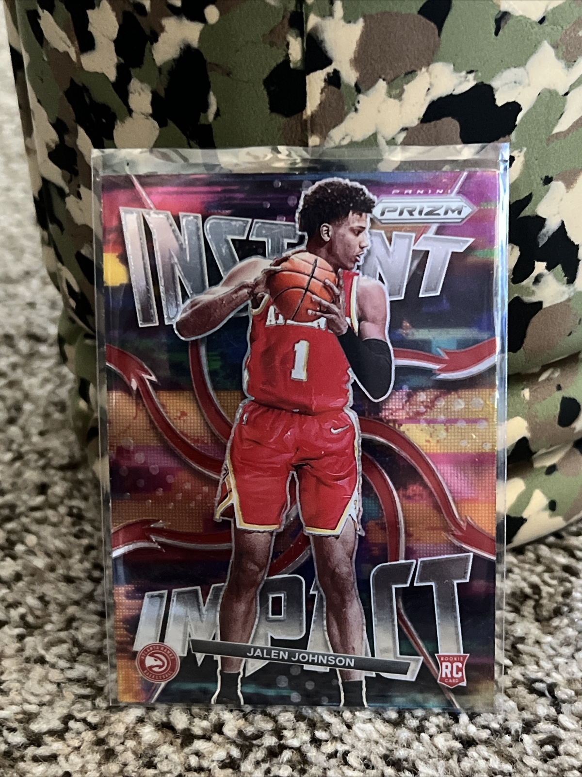 2021-22 Jalen Johnson Panini Prizm Instant Impact Insert RC ATL Hawks #23 SP