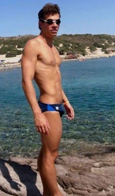 man with speedo