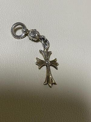 Chrome Hearts 925 Silver Tiny CH Cross with One Ball Charm Chrome Hearts 925 Silver Tiny CH Cross with One Ball Charm