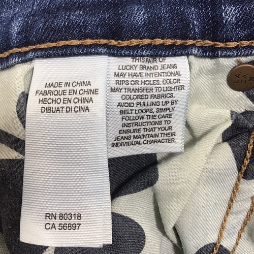 Lucky Brand Damen Skinny Jeans 2/26 Stretch Distressed ausgefranster Saum blau - Bild 7 von 12