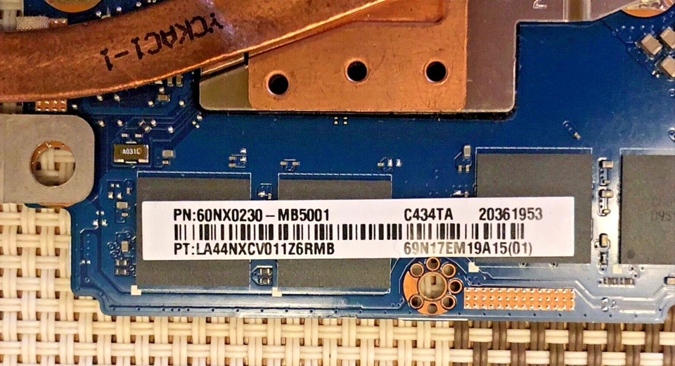 Asus Chromebook Flip C433T / C434T Motherboard Intel m3-8100Y 4GB 128GB Ssd - Image 4 of 4