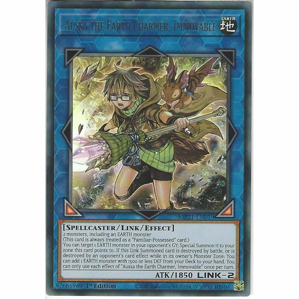 MP21-EN019 Aussa the Earth Charmer, Immovable 1st Edition MP21-EN019 Aussa the Earth Charmer, Immovable 1st Edition