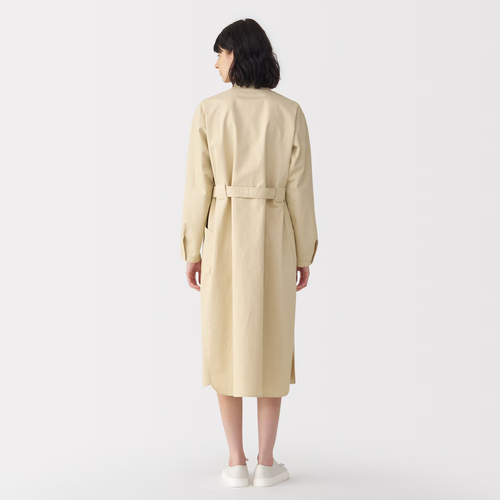 Vestido Camisa MUJI Washi Mezcla Sarga S M L XL Blanco/Beige Cinturón Mujeres Nuevo con Etiquetas - Imagen 25 de 31