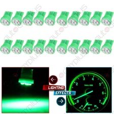 50pcs Super Green T10 194 Wedge 6SMD LED License Plate Instrument Cluster Light
