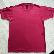 Vintage Screen Stars BEST Pink/Red Blank T Shirt XL Made in USA Single Stitch