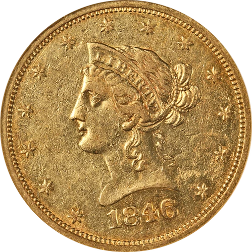 1846/5-O Liberty Gold $10 NGC XF45 Great Eye Appeal Strong Strike